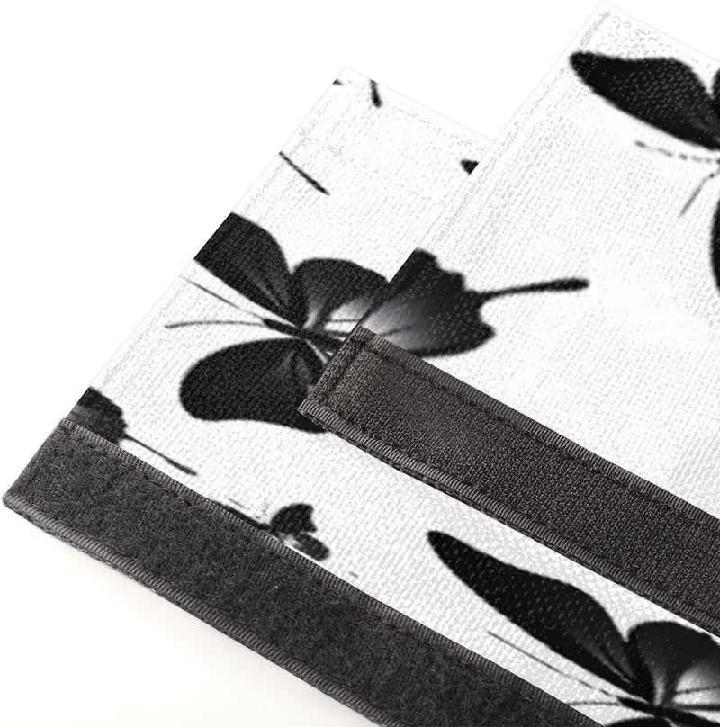 DXTKWL Black Butterfly Pattern Refrigerator Door Handle Covers Set of 2 Kitchen Appliance Handle Covers Protector for Fridge Microwave Stove Oven Dishwasher - Image 4